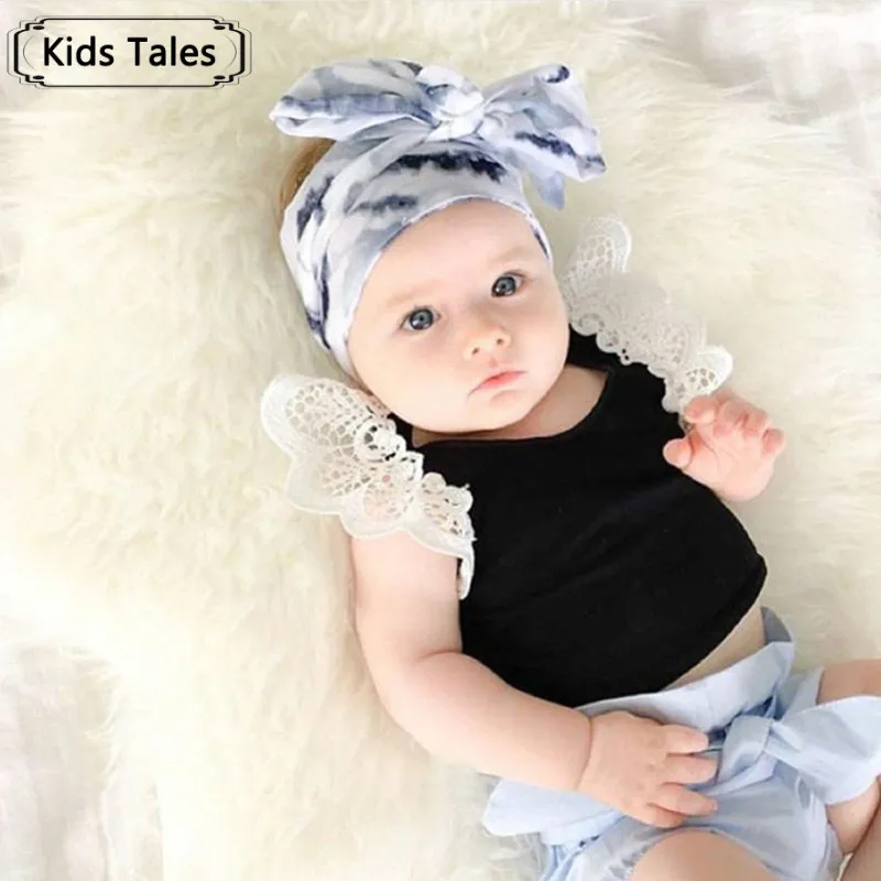

Summer Fashion Baby Girls T shirt Newborn Infant Clothes with Cute Fly SleeveToddler Tops Tees Cotton Children Clothing SC038