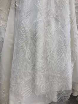 

Cyndi-10.2389 Hot selling african sequins lace fabric tessel fringel embroidered tulle mesh lace fabric