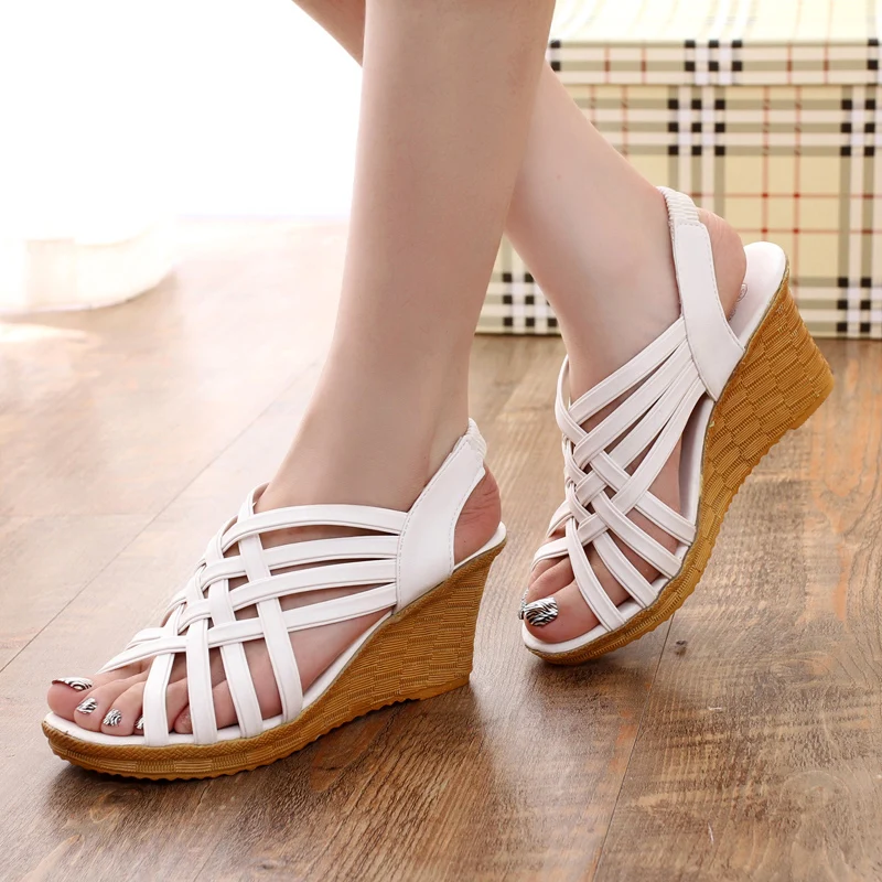 Dwayne Women Sandals Open Toe Platform Summer Shoes For Women Wedge Sandals Platform High Heels Sandals