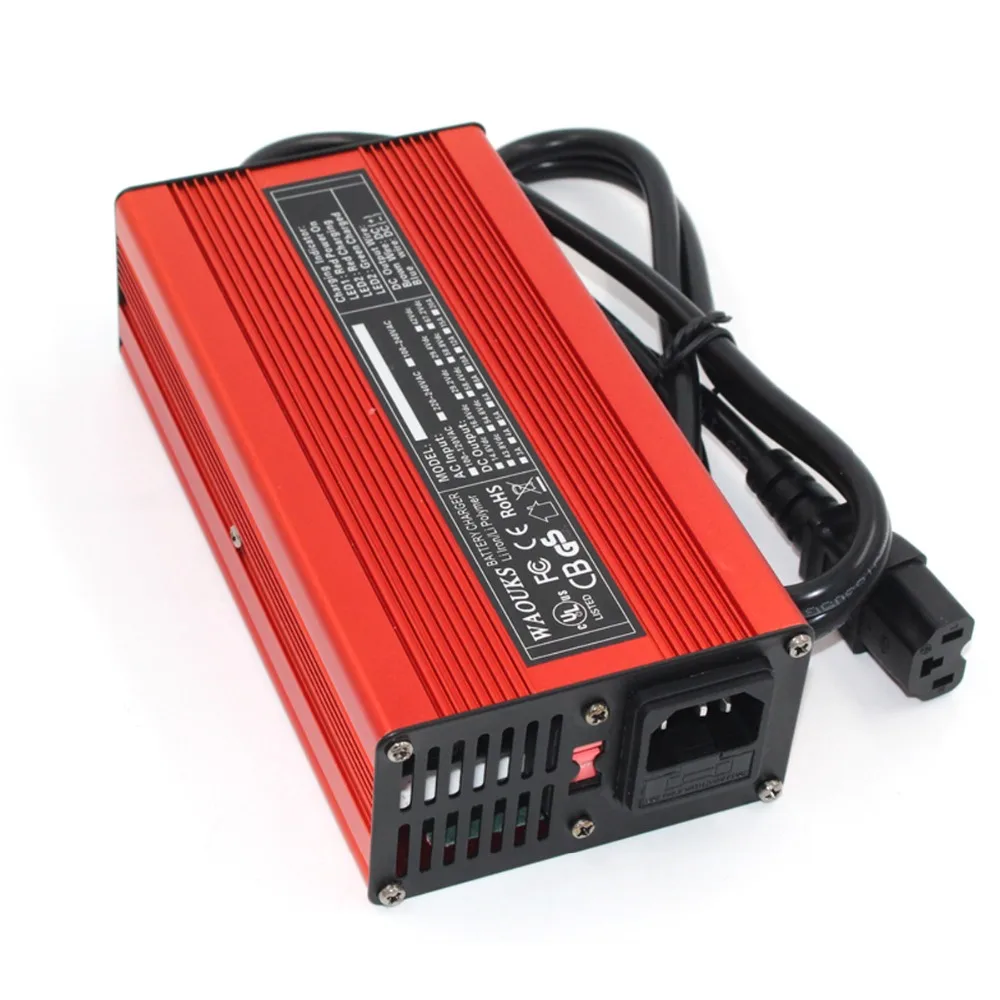 58,4 V 3A LiFePO4 зарядное устройство для 16S 48V LiFePO4 зарядное устройство с охлаждающим вентилятором алюминиевая оболочка Быстрая зарядка