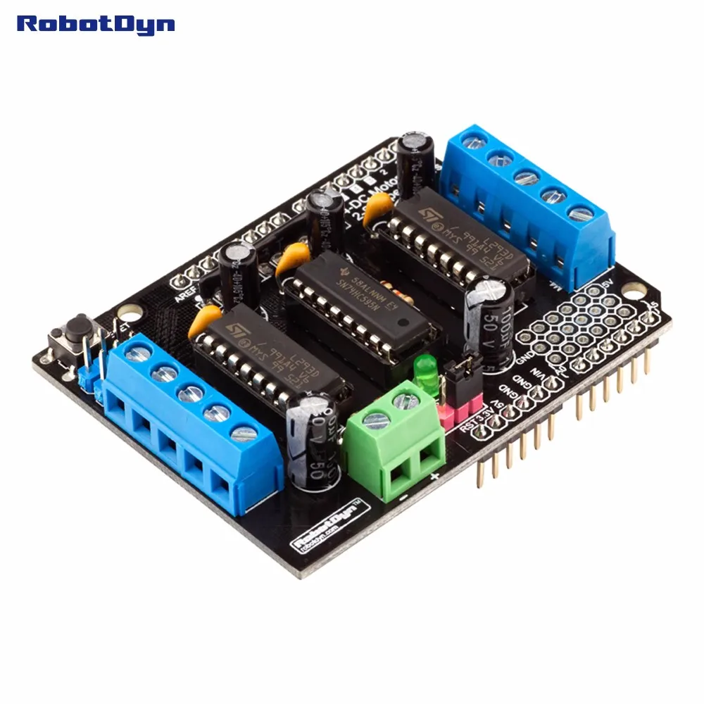 Мотор Щит L293D 4DC/2Stepmotors для Arduino.(В сборе