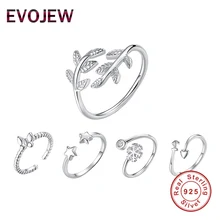 

Valentine's Day Gift Authentic 100% 925 Sterling Silver Ring for Women Dazzling CZ Radiant Feather Wedding Rings Fashion Jewelry