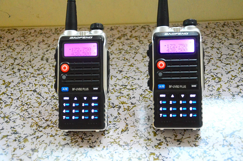 

2 Pcs/Lot 8W 4800mAh Li-ion Battery Baofeng Dual Band Two Way Radio BF-UVB2 Plus + Free Shipping