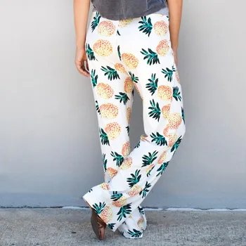 

Newly Women Casual Pants Print High Waist Loose Soft Breathable Home Pants for Spring DO99