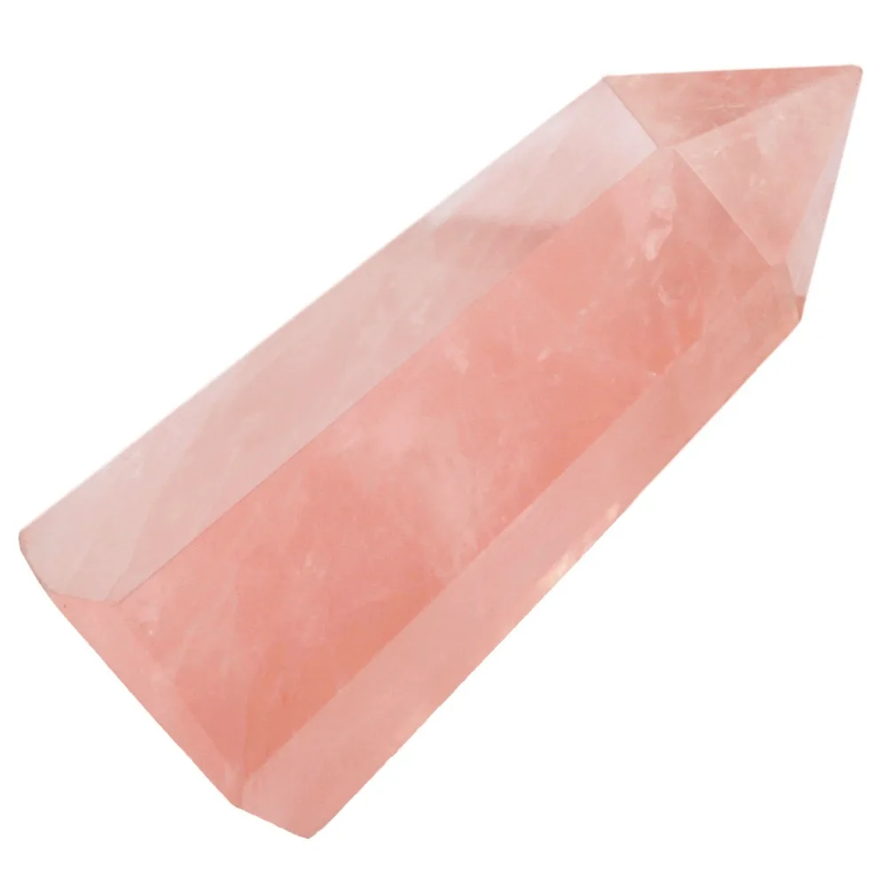 TUMBEELLUWA Натурального Розового Кварца целебный наконечник из кристалла ограненная Призма палочка камни-кулоны каменная Статуэтка образца