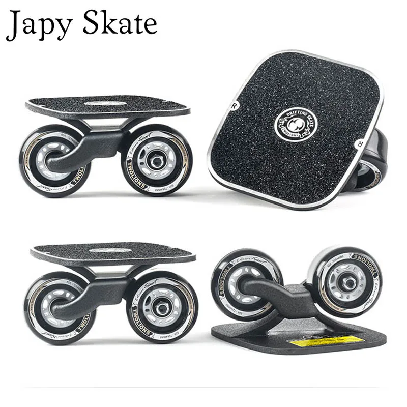 Goedkoop Japy Skate Klassieke Legering Drift Board Zilver Aluminium Gratis Lijn Drift Schaatsen Scrub Patines Antislip Skateboard Deck 82A Wielen