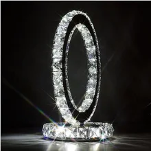 K9 светодиодный хрустальный Настольный светильник, прикроватная лампа из нержавеющей стали, двойная Настольная лампа с подсветкой, настольная лампа для спальни