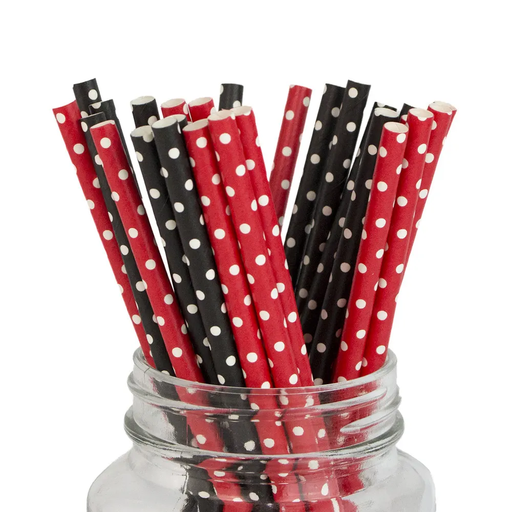 

Mickey Mouse Party Decorations 10000pcs Drinking Paper Straws for Wedding Birthday Christmas Party Decoration Drinking Straw