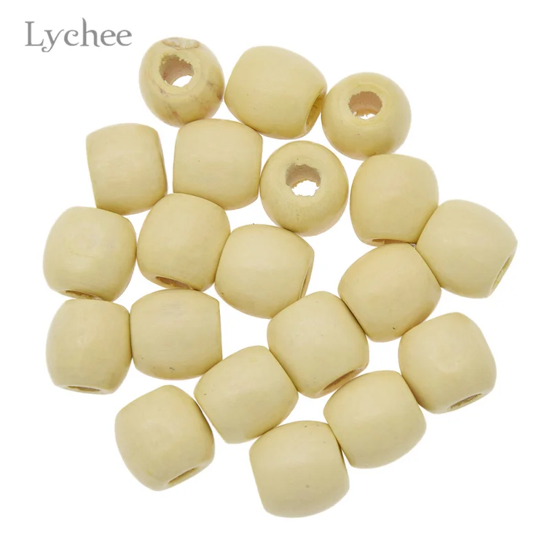 Lychee 20 шт./лот мульти Цвет древесины, подвязанные лентой, с объемной волной, дредлоки, для увеличения объема, бусины Зажимная манжета ювелирных изделий для Для мужчин Для женщин - Окраска металла: Beige