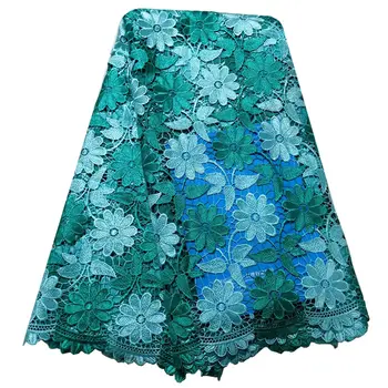 

2019 new African Lace Fabric 5 yard High Quality guipure lace Water Soluble Nigerian lace fabric for party