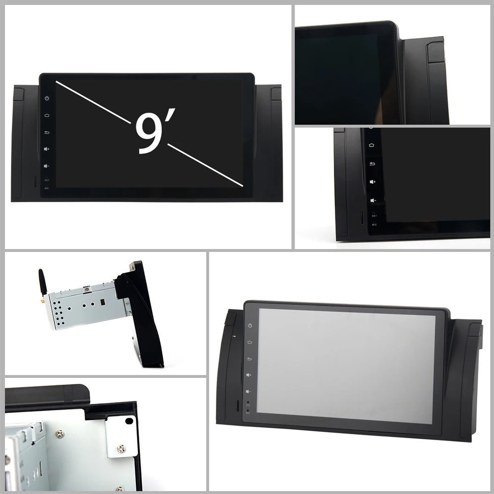 Discount 1 din Car Radio GPS Android 8.0 for BMW E39 E53 X5 Navigation with 9" IPS Touch Screen Head unit Multimedia Built-in Wifi RDS 23