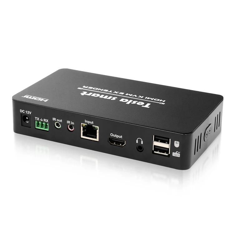 Tesla smart Multi-function удлинитель KVM HDMI 4 к 100 м HDMI KVM + аудиоудлинитель по CAT5e/6 (1 удлинитель TX + 1 удлинитель RX)