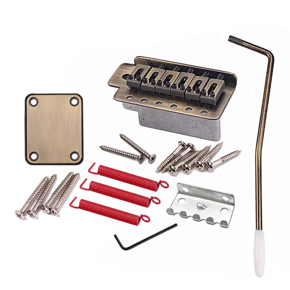 

Electric Guitar Tremolo Bridge System Neck Plate Bar Kit for Stratocaster Strat