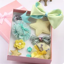 10 шт., детская заколка для волос для девочек, подарок на свадьбу, день рождения, упаковка, мятно-зеленая серия, заколки для волос с рисунками животных для девочек, Набор X#, Прямая поставка