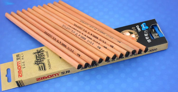 Climemo HBTriangle пишущий карандаш лог-цветной защиты окружающей среды без свинца ядовитая деревянная письменная ручка, карандаши для школы