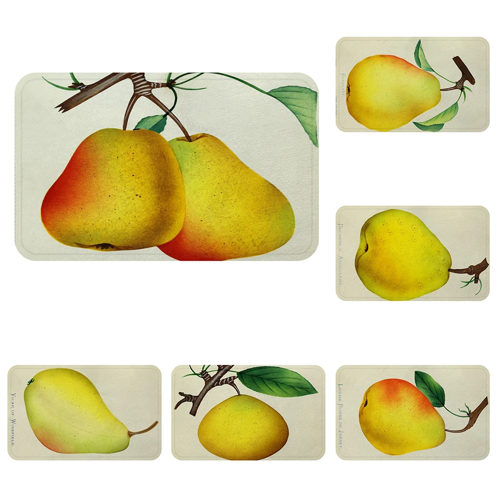 

Vintage Fruits Pears Cool Mat Bath Carpet Decorative Anti-Slip Mats Room Car Floor Bar Rugs Door Home Decor Gift