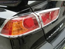 ABS Chrome Rear headlight Lamp Cover For 2010 2013 Mitsubishi Lancer Lancer X Lancer Evo