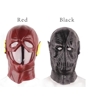 

Vinyl glue blackhead full face cosplay the flash mask black hollaween party scary mask for holiday realistic masquerade masks