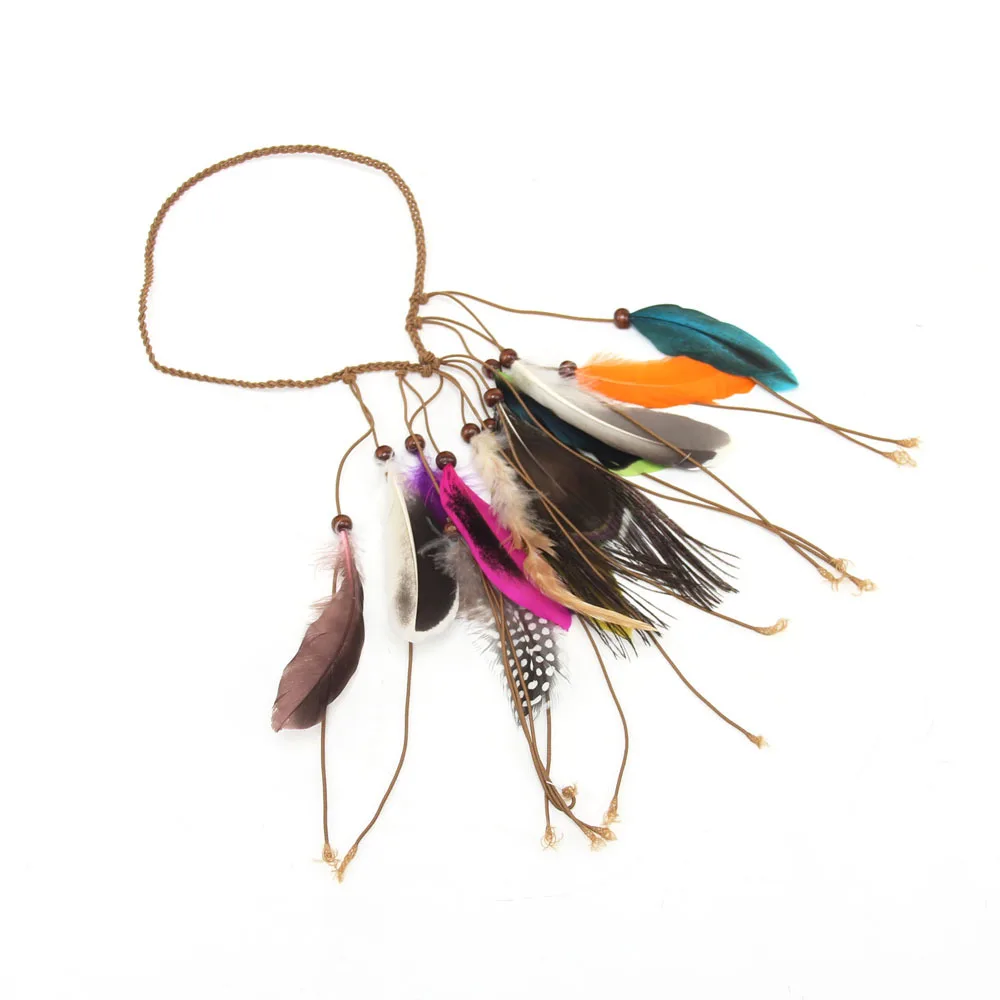 Jinse Indian Leather Crown Feather Navajo Zuni Native American Head Jinse Indian Leather Crown Feather Navajo Zuni Native American Head Hair Hairband Dress Band Tie Jewelry Party Cr114 In From