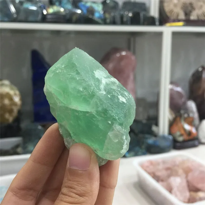 

1pcs 100% natural green flourite tumbled rough gemstones specimen healing crystals for home decor&aquarium decoration