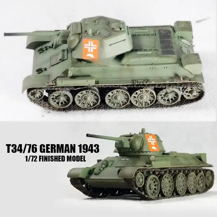 WW2 Armée russe T-34/85 1943 Camouflage d'hiver Tank 1/72 fini Easy model 