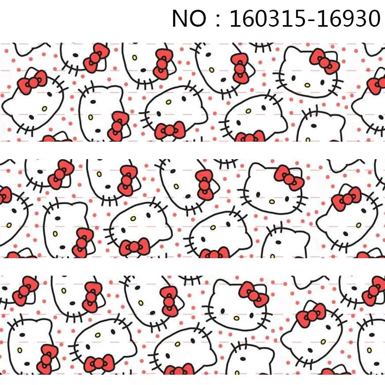 10 ярдов-разные размеры-японская мультяшная лента с рисунком - Цвет: 160315-16930