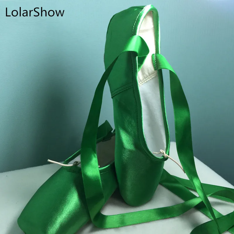 Для детей кеды балетные костюмы Professional Satin Pointe Ribbon пуанты на завязках