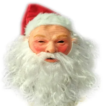 

Realistic outdoor ornament chrismas mask Santa Claus costume