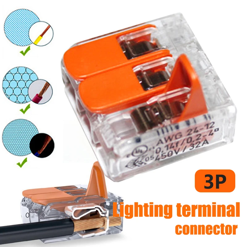 

32A Amphenol Connector Convenient Quick Splice Lock Wire Connectors Connectors Terminals Cable Connectors