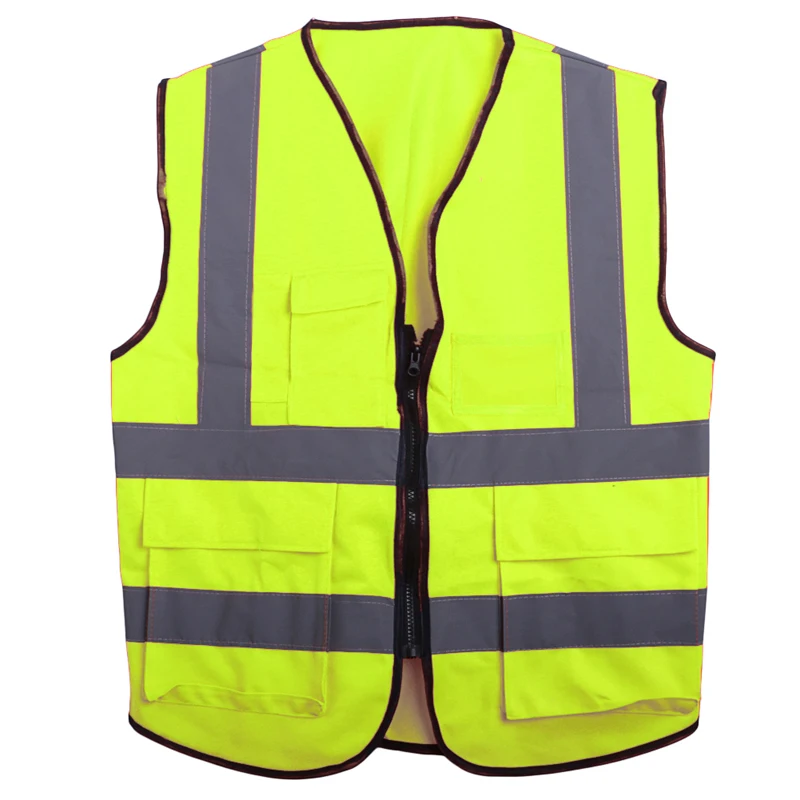 Multicolor Hi-Vis Safety Vest Reflective Jacket Security Waistcoat 5 Pockets