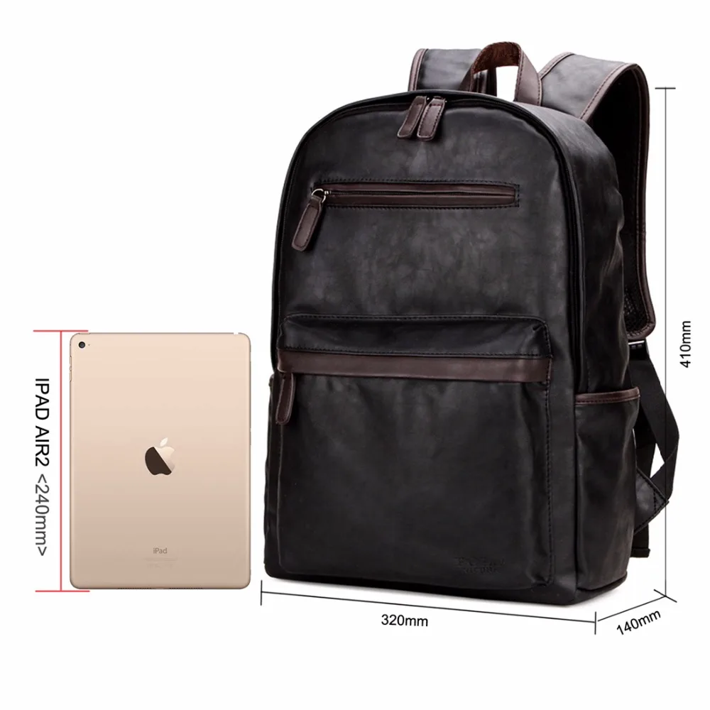 فيكونيا بولو العلامة التجارية جلد رجل حقيبة كمبيوتر محمول عارضة Daypacks للكلية عالية قدرة العصرية حقيبة المدرسة الرجال سفر حقيبة