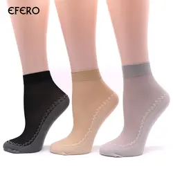 Efero носки для женщин сексуальные летние тонкие короткие носки Весна прозрачные дышащие носки женские невидимые женские носки до лодыжки 5
