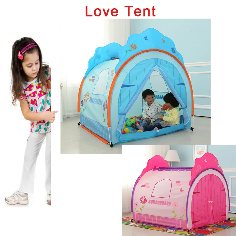 Новое поступление детская большой розовый синий палатка игра дом без океан пул Крытый Открытый игрушечный домик для маленькой принцессы детские дома