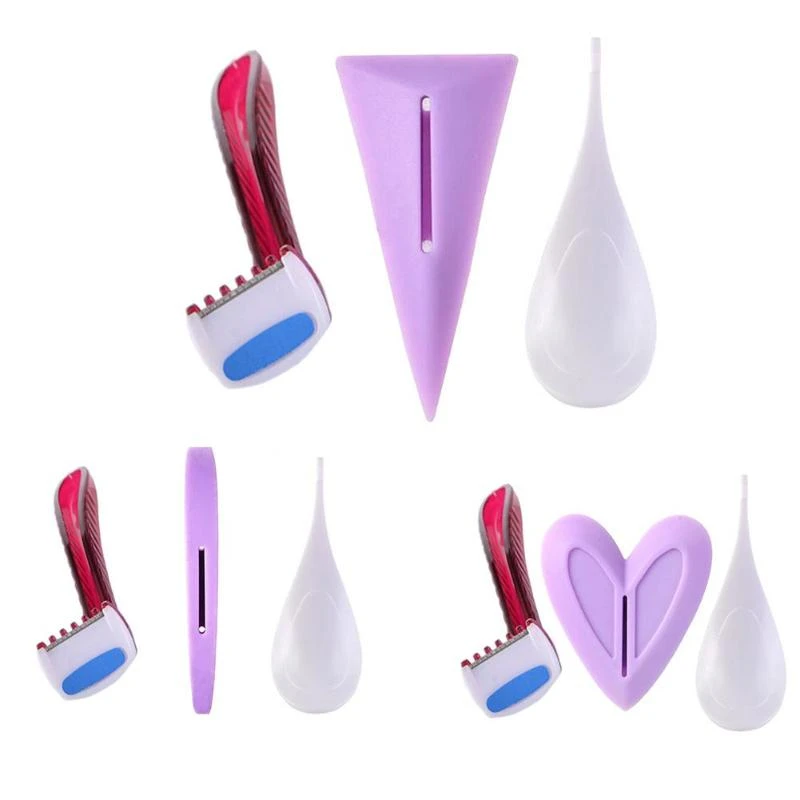 Set Women Bikini Dedicated Privates Shaving Stencil Female Pubic Hair