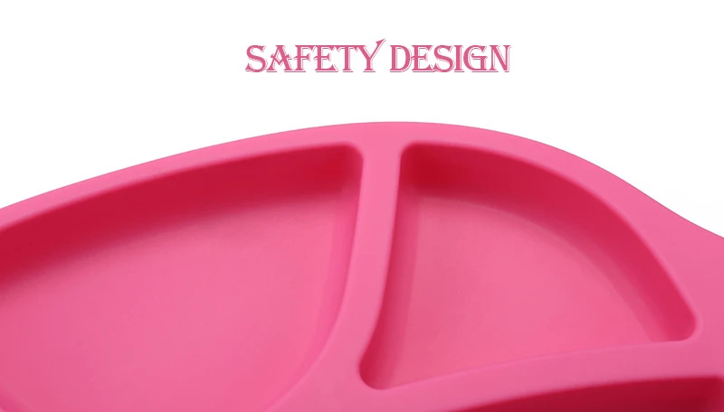 Silicone Baby Feeding Plate Children Dinner Slip-resistant One-piece Pad Food Plates Bowl Dishes Dinnerware Tableware Plates T0152 (2)