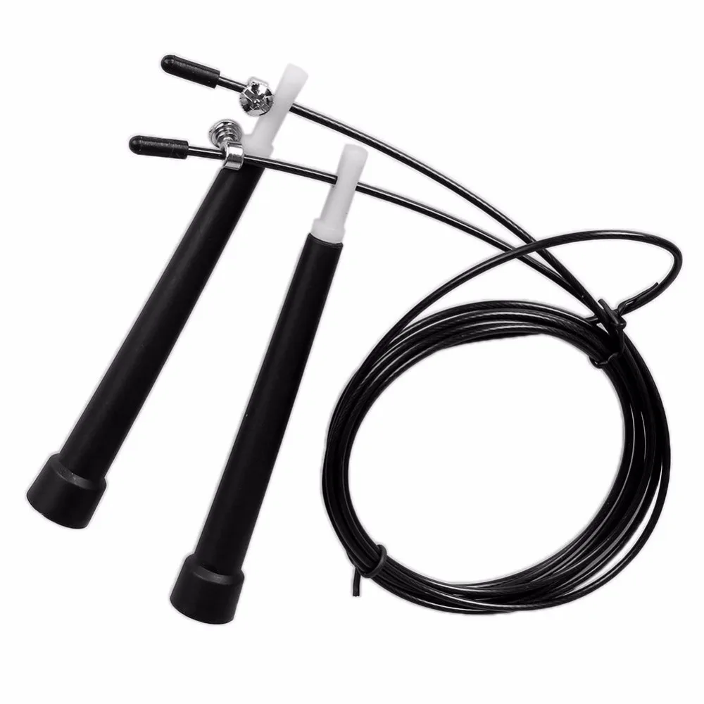 

3 Meters Steel Wire Skipping Skip Adjustable Jump Rope Crossfit Fitnesss Equimpment Exercise Workout Fast Speed ABS Handle