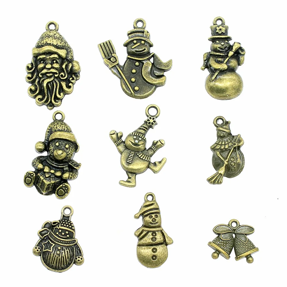 

10pcs Charms Christmas Antique Bronze Snowman Charms Charms Christmas Snowman Jewelry Findings