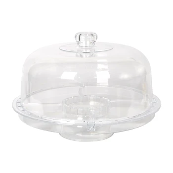

6 in 1 Multifunctional Cake Stand Clear Acrylic Salad Platter & Punch Bowl