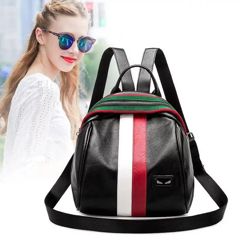 

2018 New Fashion Design Women Backpack High Quality Youth Leather Backpacks for Teenage Girls Female School Shoulder Bag Bagpack
