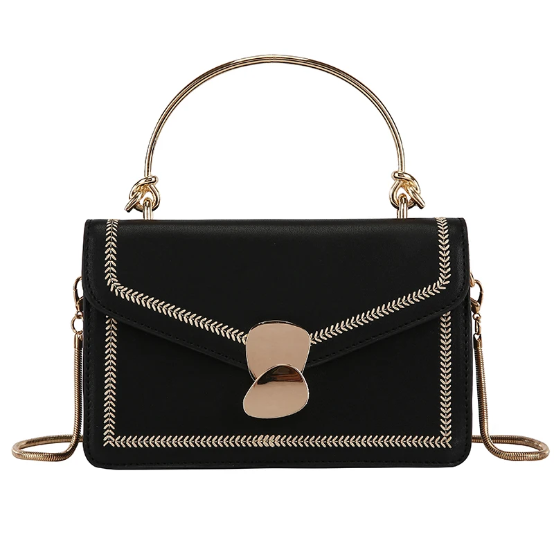 

Retro Fashion Square bag 2019 New High Quality Matte PU Leather Women's Designer Handbag Lock Chain Cute Shoulder Messenger bags