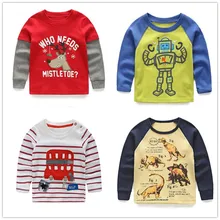 VIDMID boys t-shirt children’s t-shirts autumn cartoon kids shirts for boys baby clothes boy t-shirt blouse dinosaur cars thick