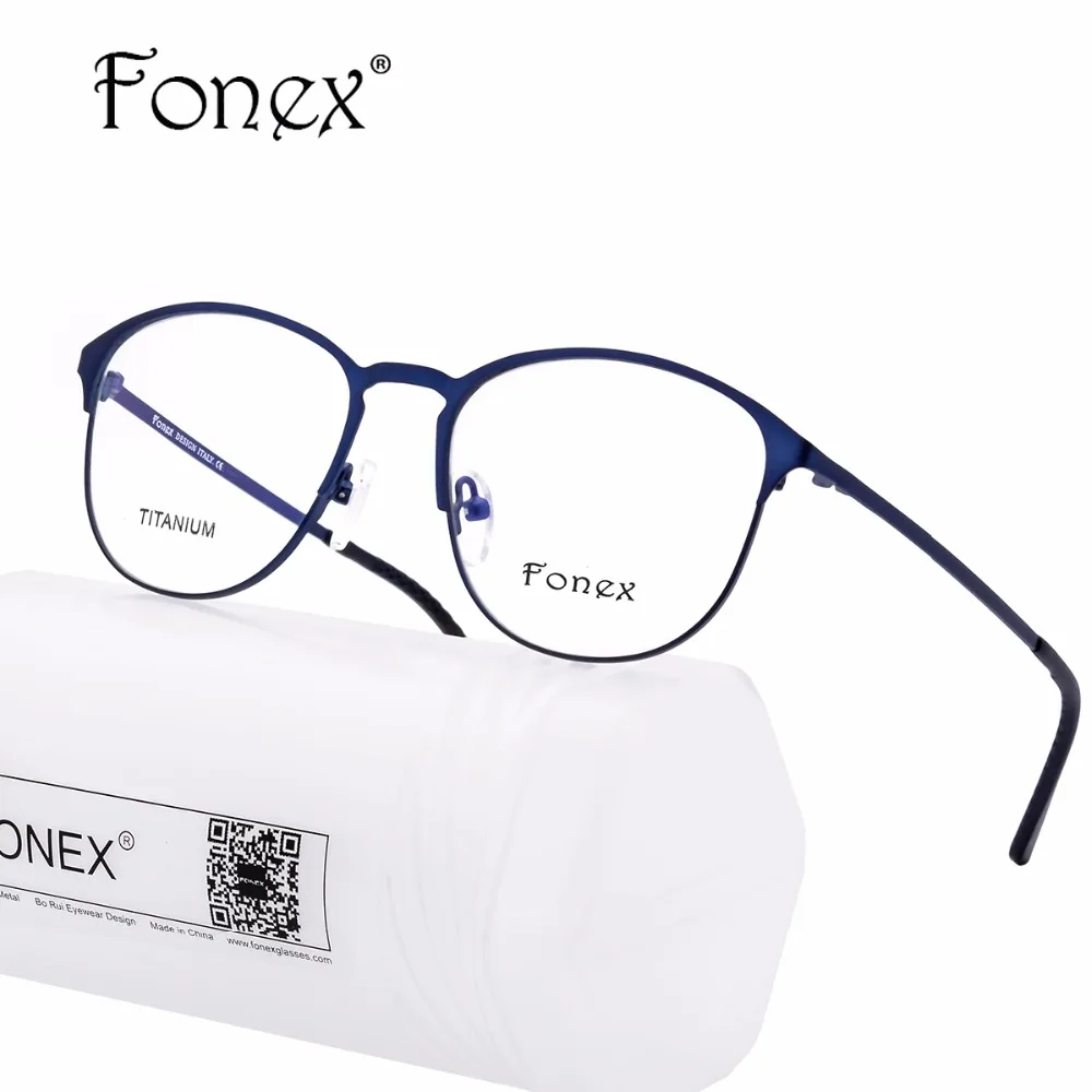 Aliexpress.com : Buy FONEX 2017 Hot Male Vintage Round Titanium Glasses ...