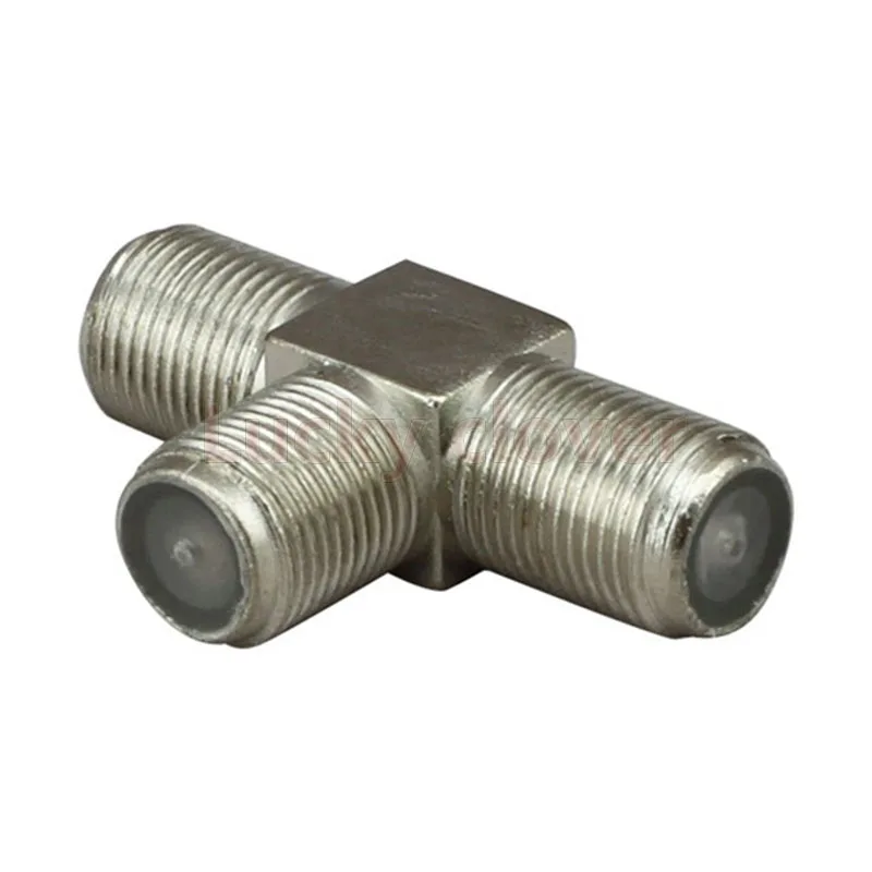 

50PCS 1 female F jack to 2 Female F jack FOR TV MATV CCTV connector