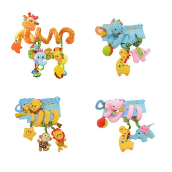 

Baby Lathe Hanging Ring Animal Rattle Crib Hanging Baby Stroller Hanging Toys Teether Stuffed Doll 2019