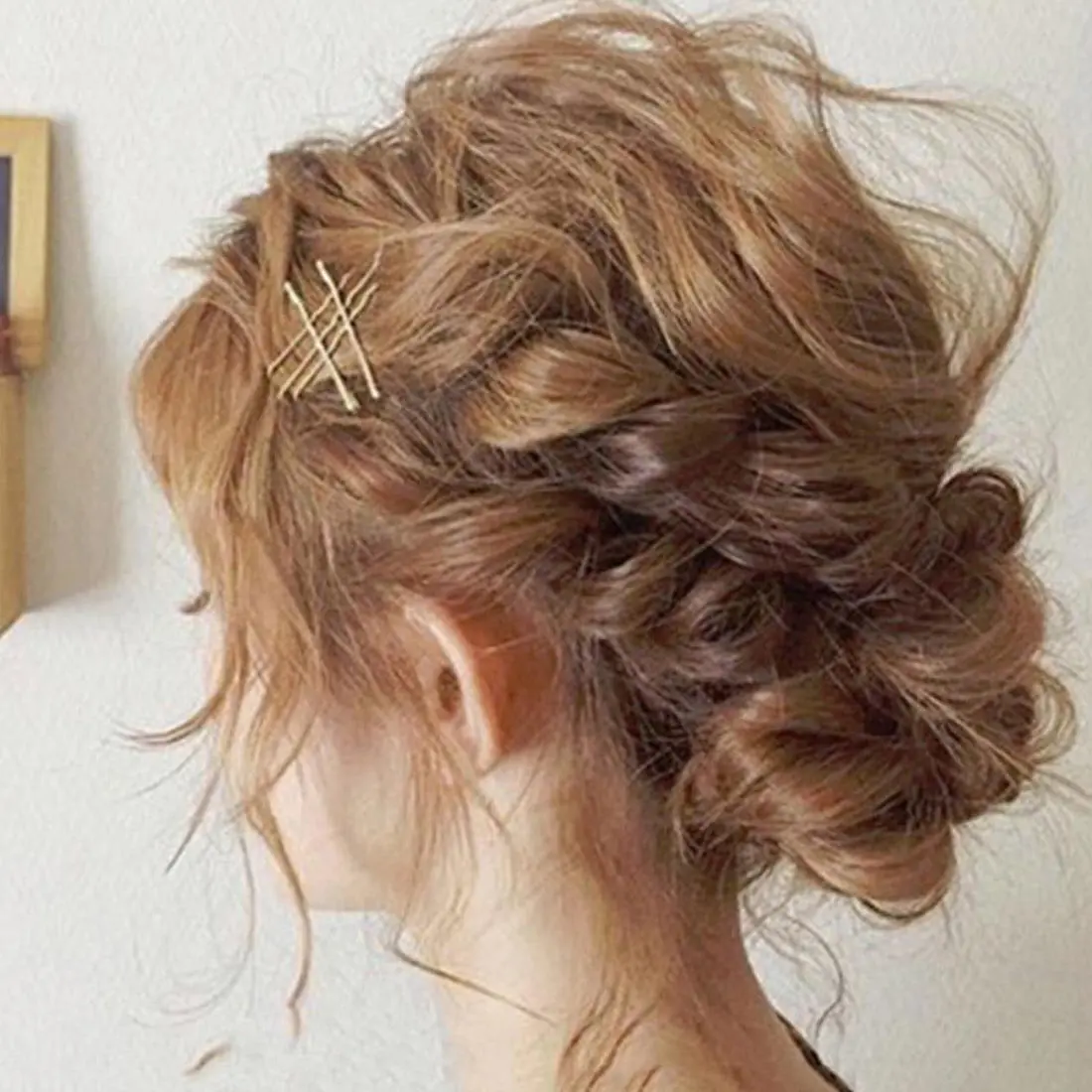 

A word clip paint black wire horizontal clip Korean version of the wave hairpin boxed set disk elegant style Hair accessory