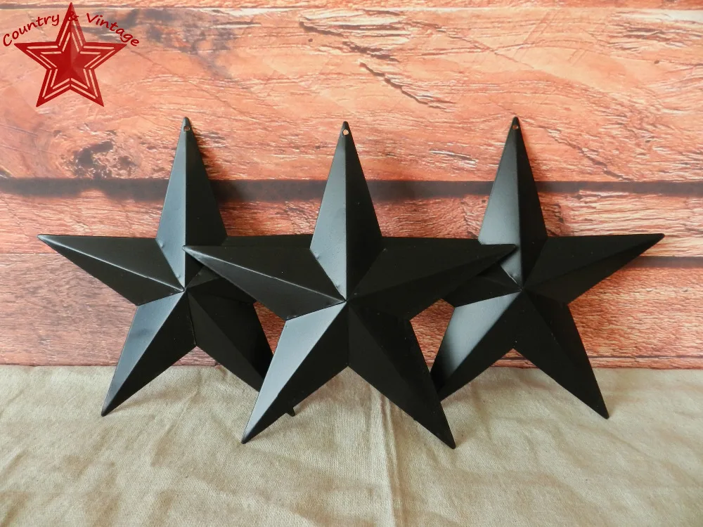 Country Rustic Antique Vintage Gifts Metal Barn Star Wall Decor, 8 Inch