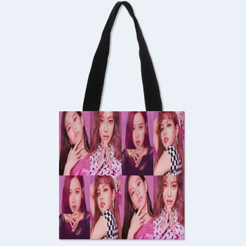 

New Custom BLACKPINK printed canvas tote bag convenient shopping bag woman bag student bag Custom your image