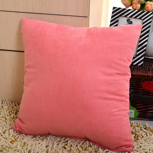 Velvet Decorative Pillows Soft Sofa Waist Throw Cushion Cover Solid 45 x 45cm Home Decor Cushion Covers Home Decor Decoration