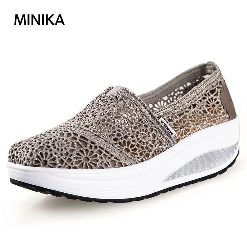 Женские теннисные кроссовки Minika Chaussures прогулочная обувь на танкетке