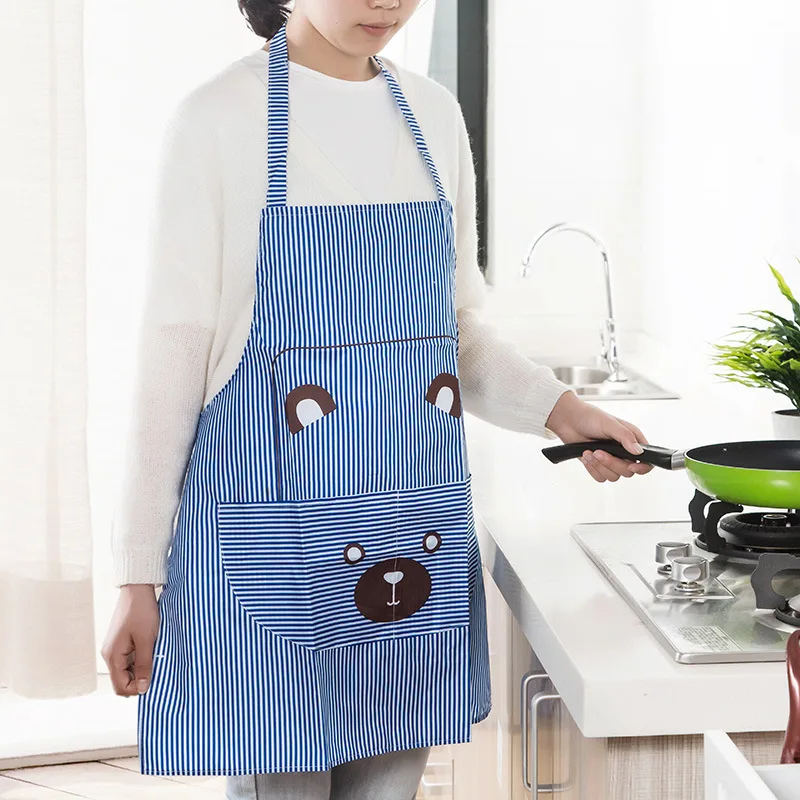 NEW Women Lady Kitchen Apron Dress Restaurant Home Kitchen Pocket Cooking Working Apron Bib Dining Room Barbecue Cute